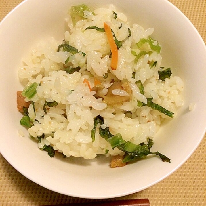 アナゴと広島菜の混ぜご飯